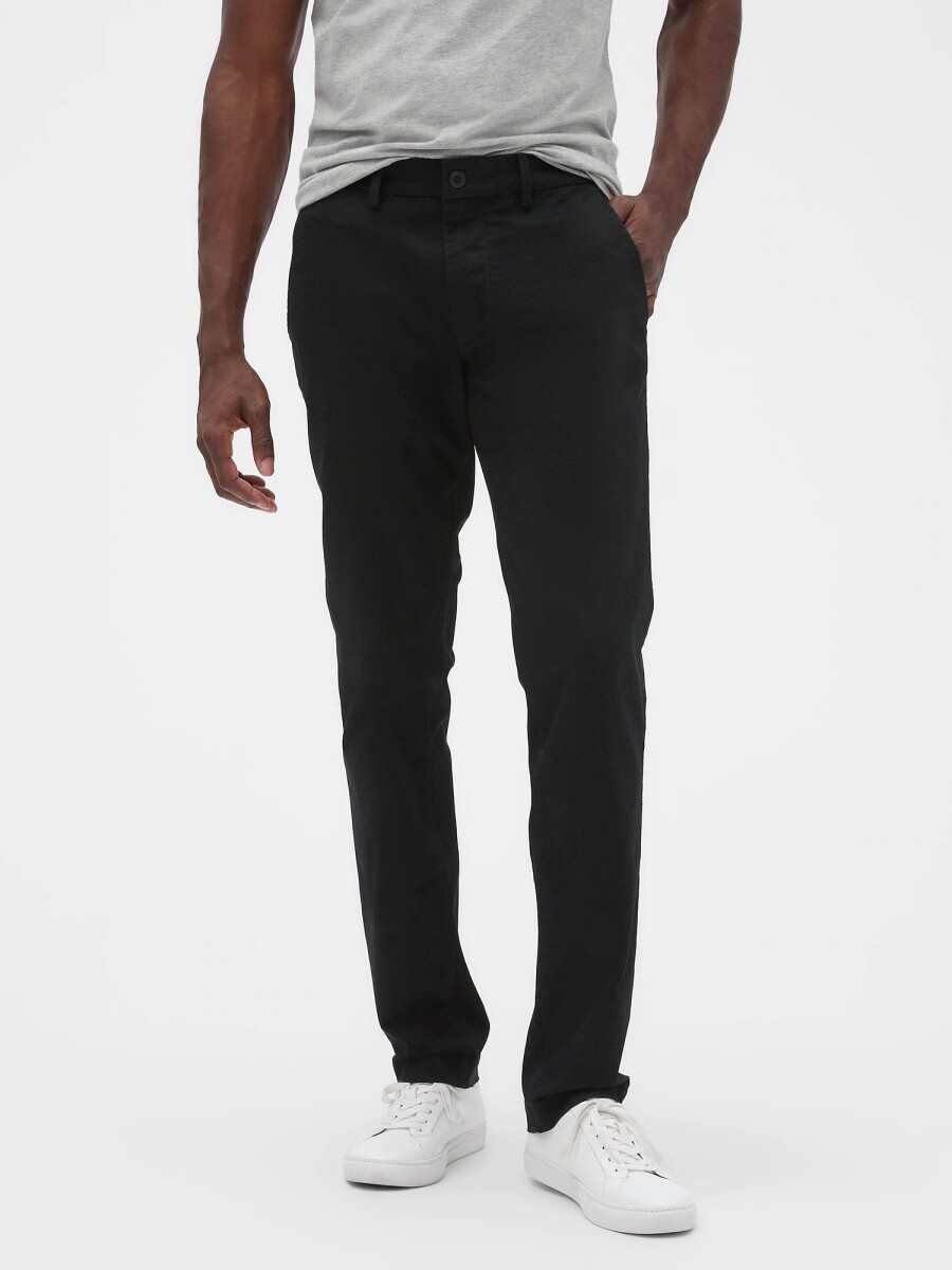 Pantalón Essential Khaki Slim Hombre - True Black 