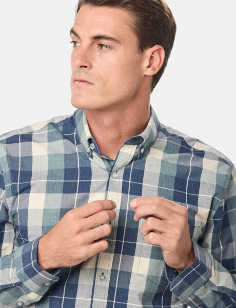 CAMISA CUADROS Beige