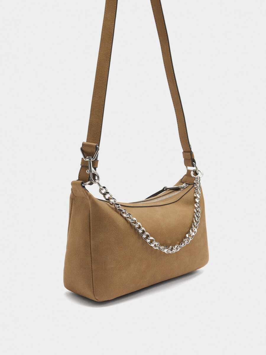 Bolso Bandolera Efecto Piel camel
