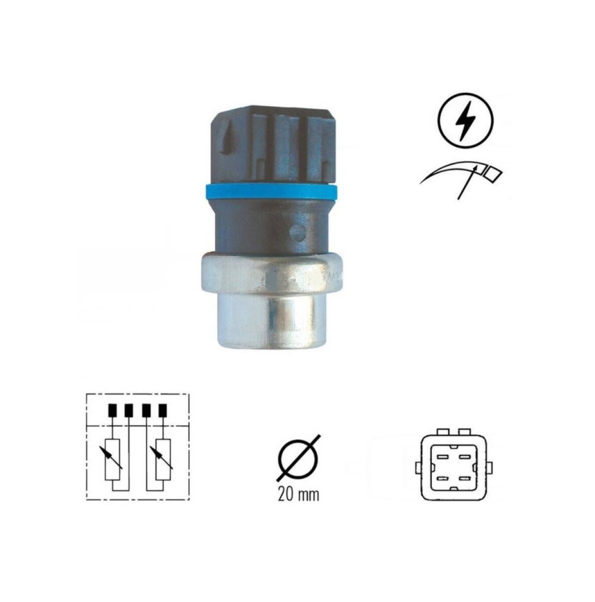 BULBO DE TEMPERATURA GOL G3 / G4 1.9D / POLO 1.9D 