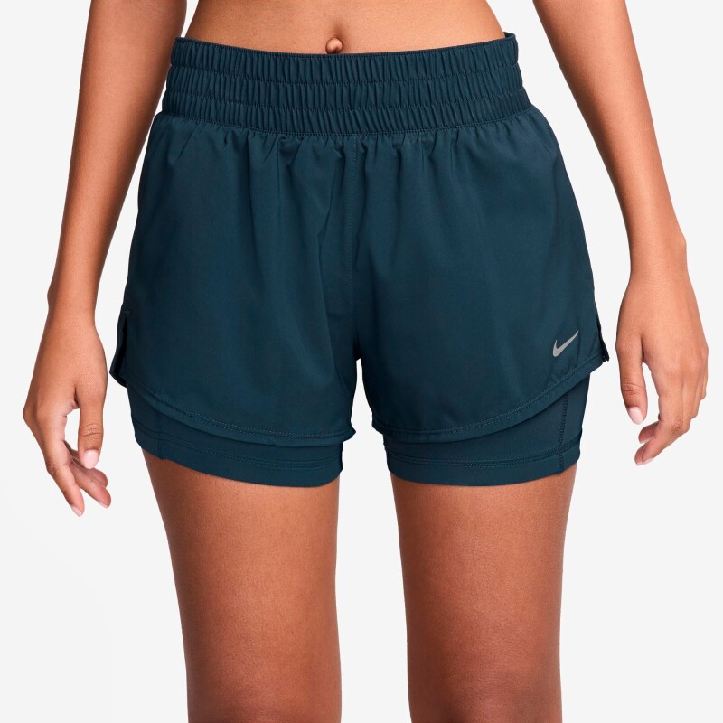 Pantalón Corto Nike One Dri-Fit Mr 3In 2N1 de Mujer Azul