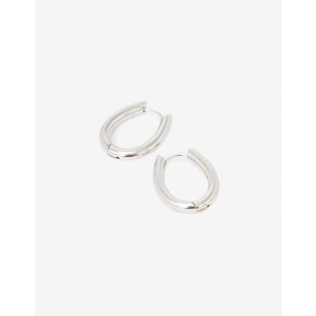 Argollas De Acero Plateado