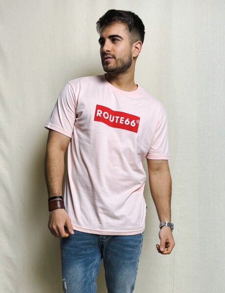 T-shirt con logo frontal Dizy Rosado