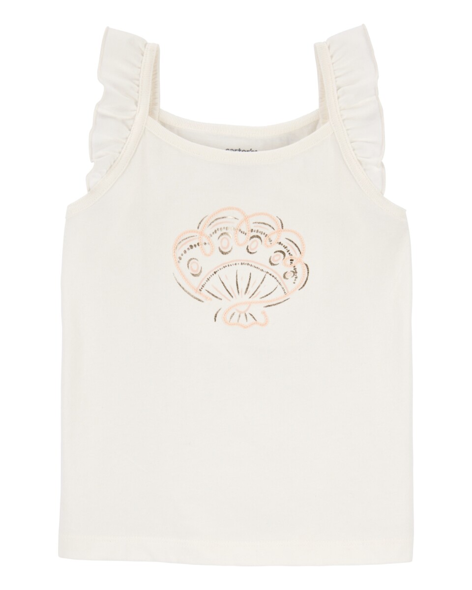 Musculosa de algodón, estampa caracola 