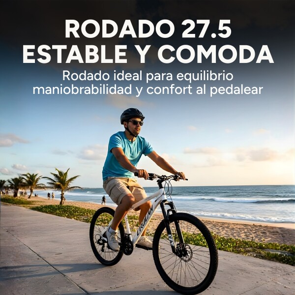 Bicicleta Crolan Montaña Rod 27.5 Freno Disco 21 Vel Shimano Color Blanco