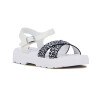 Angus Sandalia Niña Dos Tiras Cruzadas C/ Pulsera Y Hebilla - Blanco Blanco