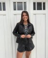 Chaqueta metalizada negra