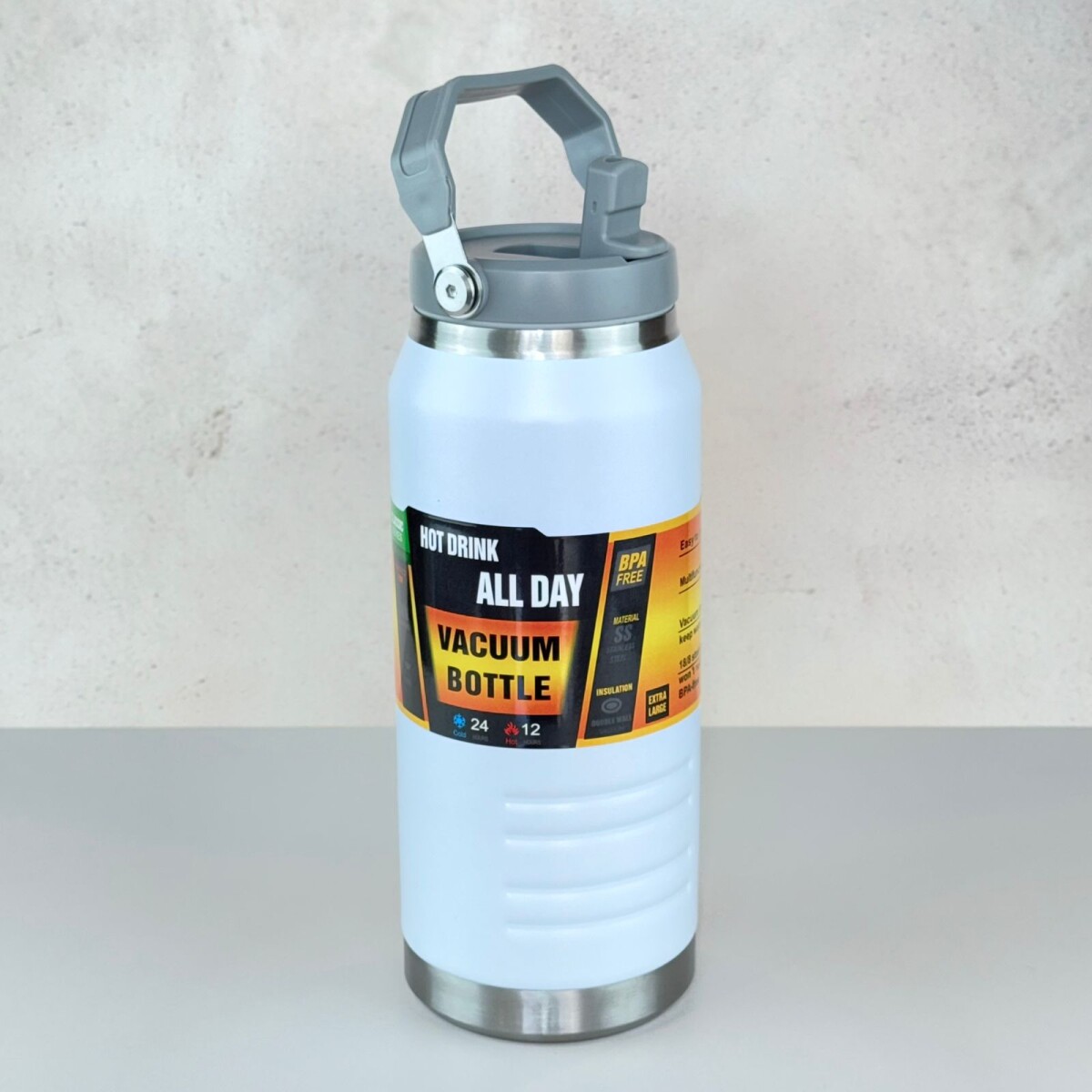 Botella Térmica de Acero Inoxidable con Manija 1200ML | Gris 