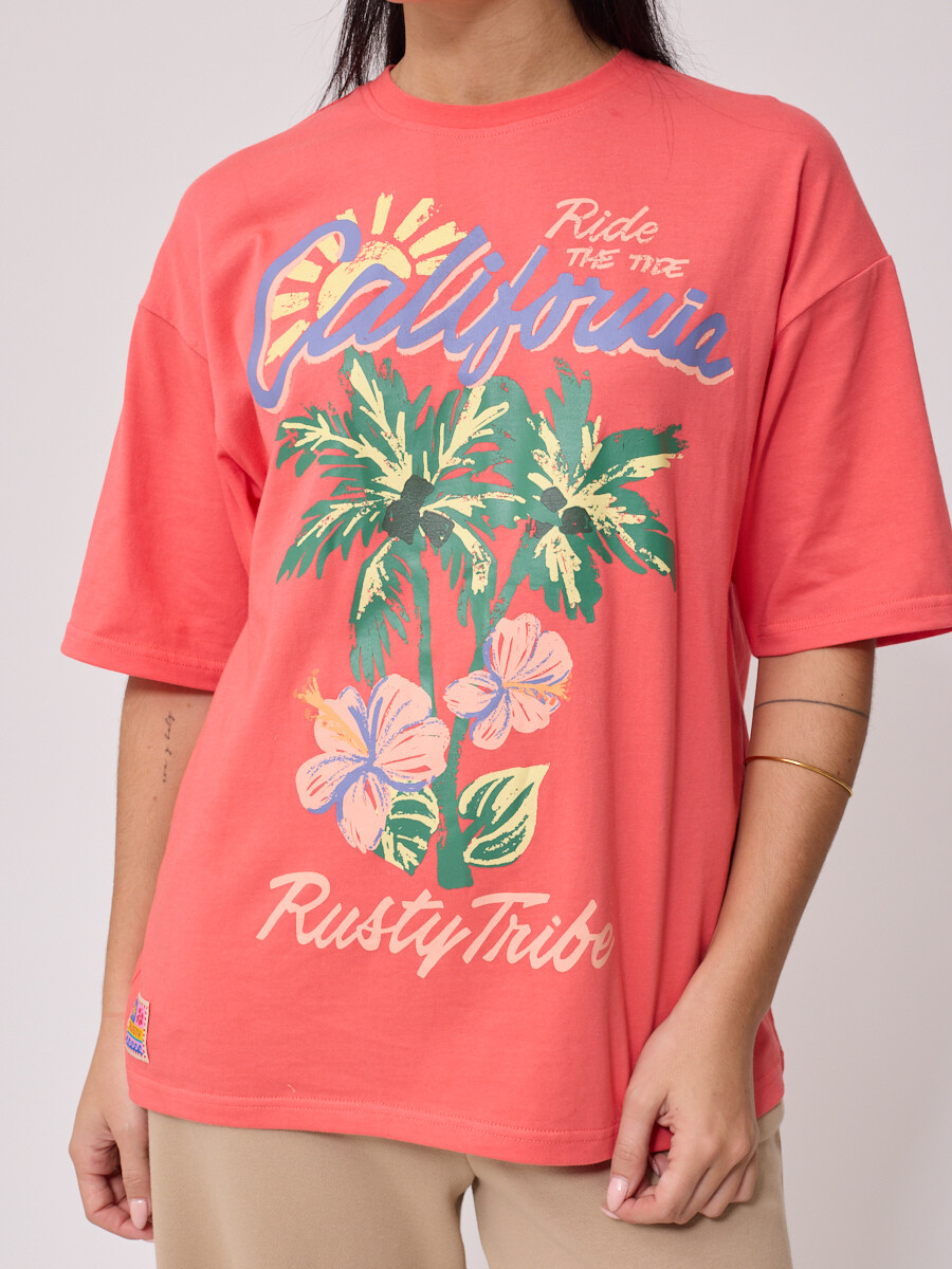 T-SHIRT TUITO RUSTY - Coral 