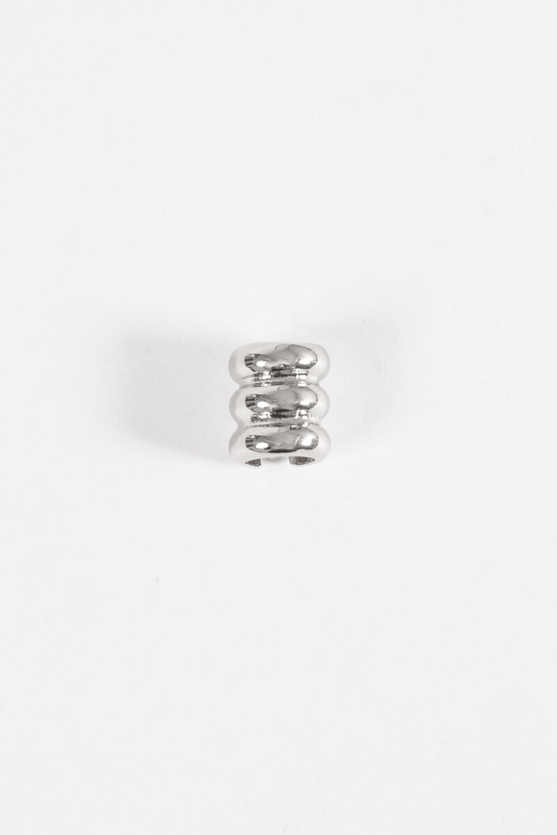 Earcuff wavy plateado