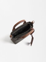 Bolso Tote Con Textura Suave Xs negro