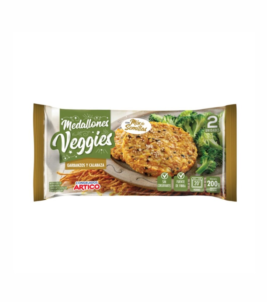 MEDALLÓN VEGGIE GARBANZO Y CALABAZA 2UDS 