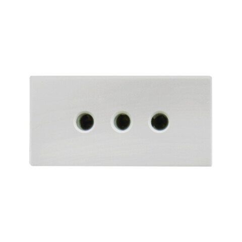 Módulo tomacorriente 3 en línea blanco - Reggio M46202