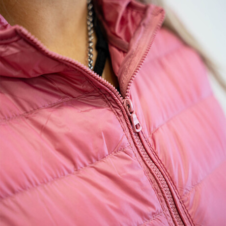 Uzspace Campera Dama Capucha Liviana Fácil Guardado Rosa