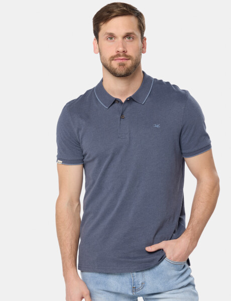 REMERA POLO JERSEY RAYADA Denim