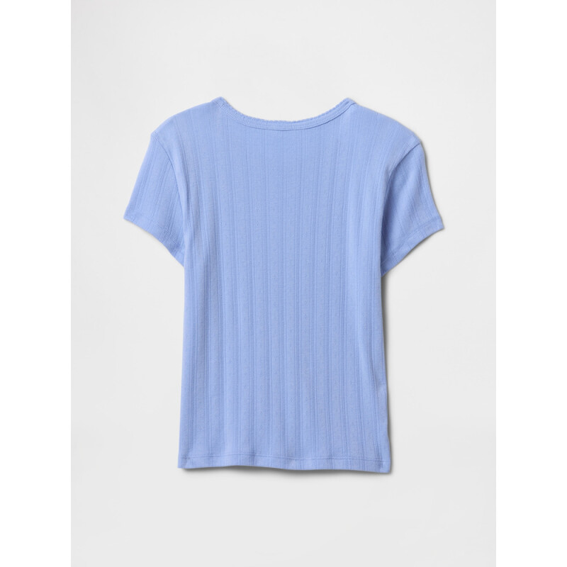 V-SS POINTELLE TEE SHIRTING BLUE