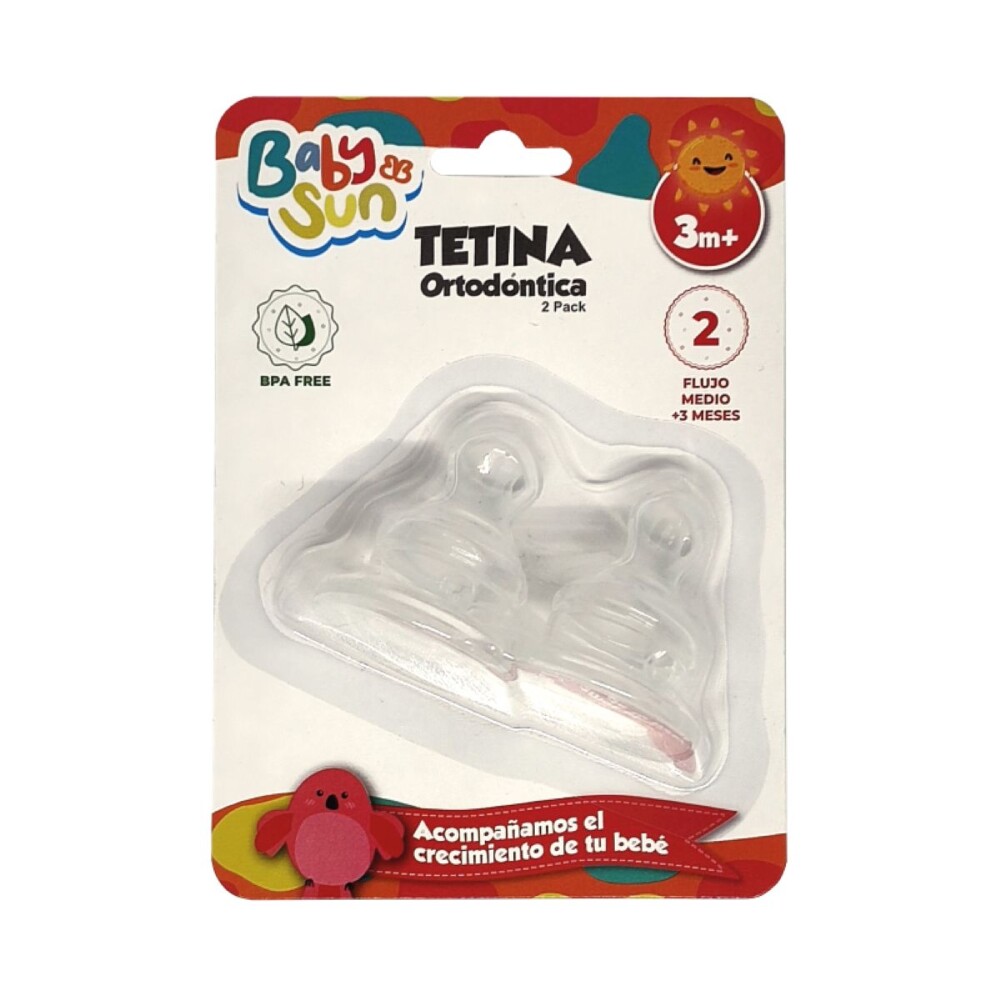 BABYSUN TETINA ORTHODONTICA PACK X 2 única