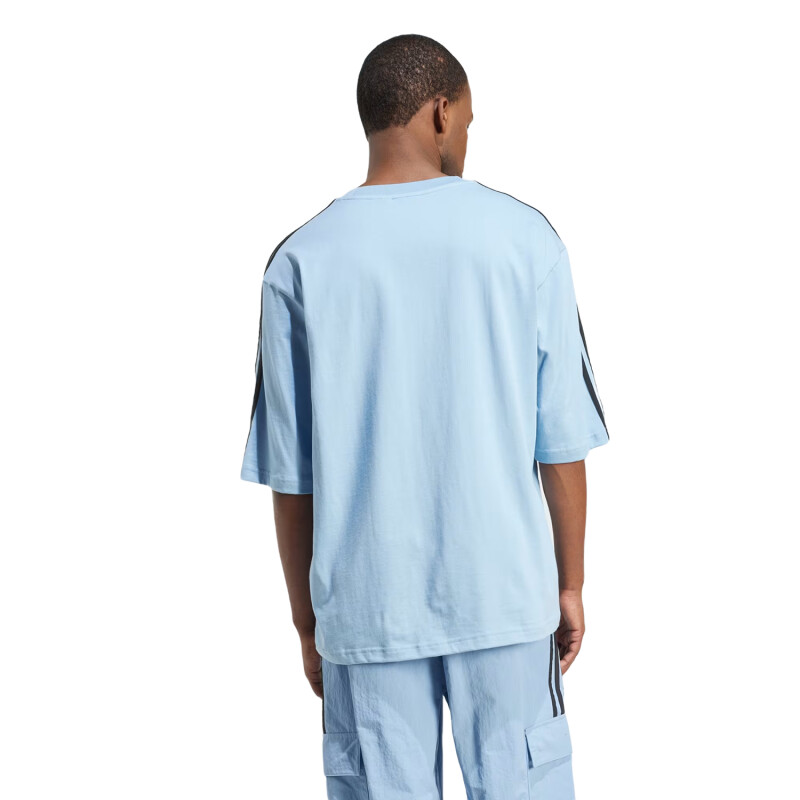 Remera Adidas 3-Stripes Tee Over - Celeste Remera Adidas 3-Stripes Tee Over - Celeste
