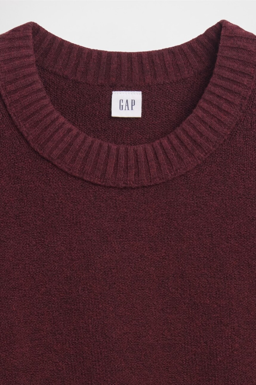 Buzo Cashsoft Mujer Deep Rouge Heather