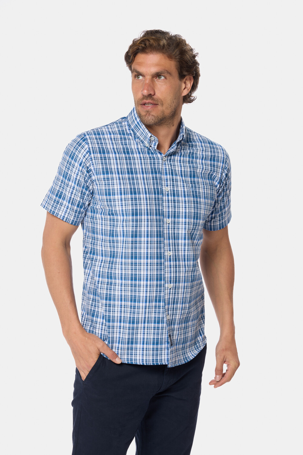 CAMISA SPORT A CUADROS Azul