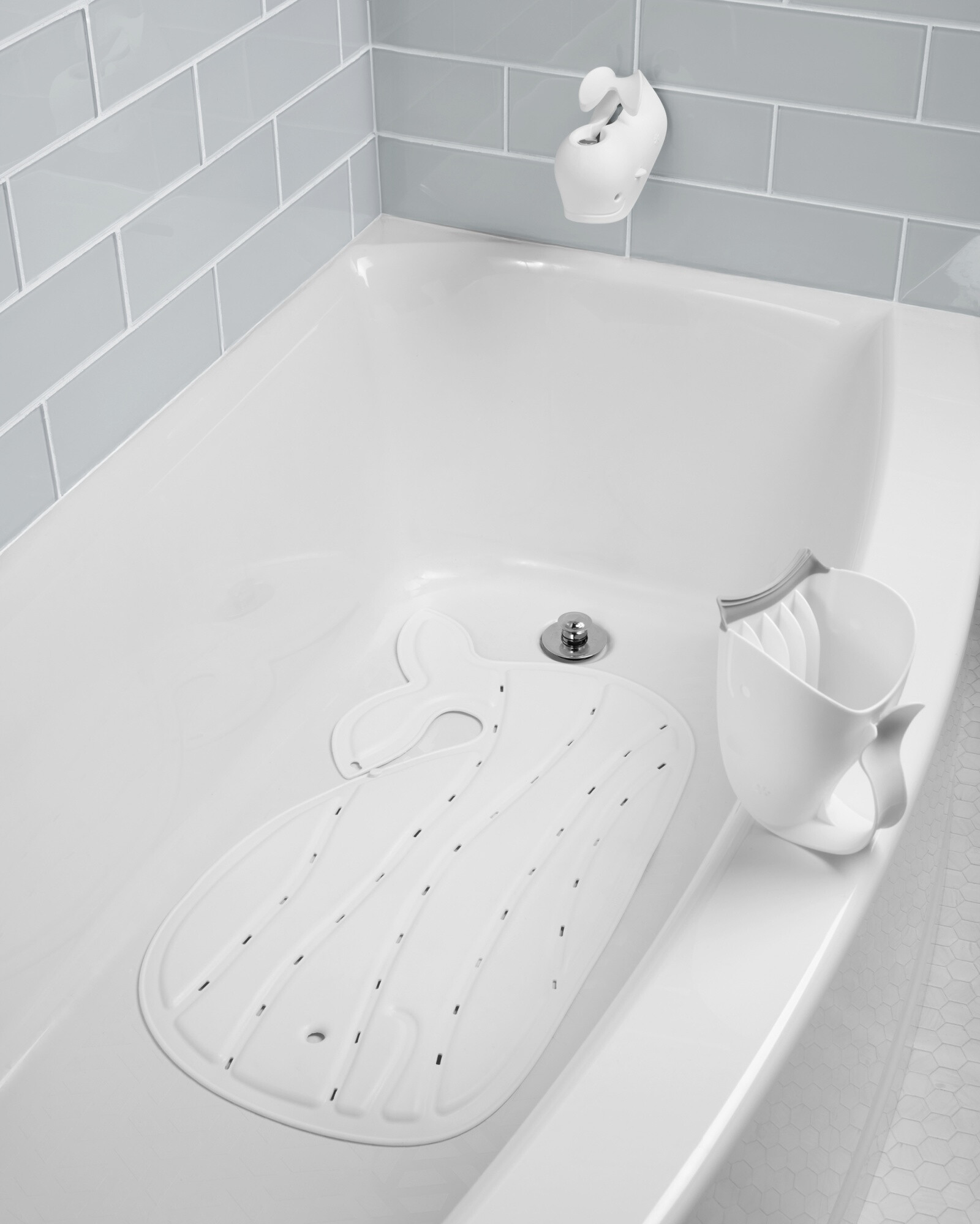 Alfombra antideslizante para baño, blanca Alfombra antideslizante para baño, blanca