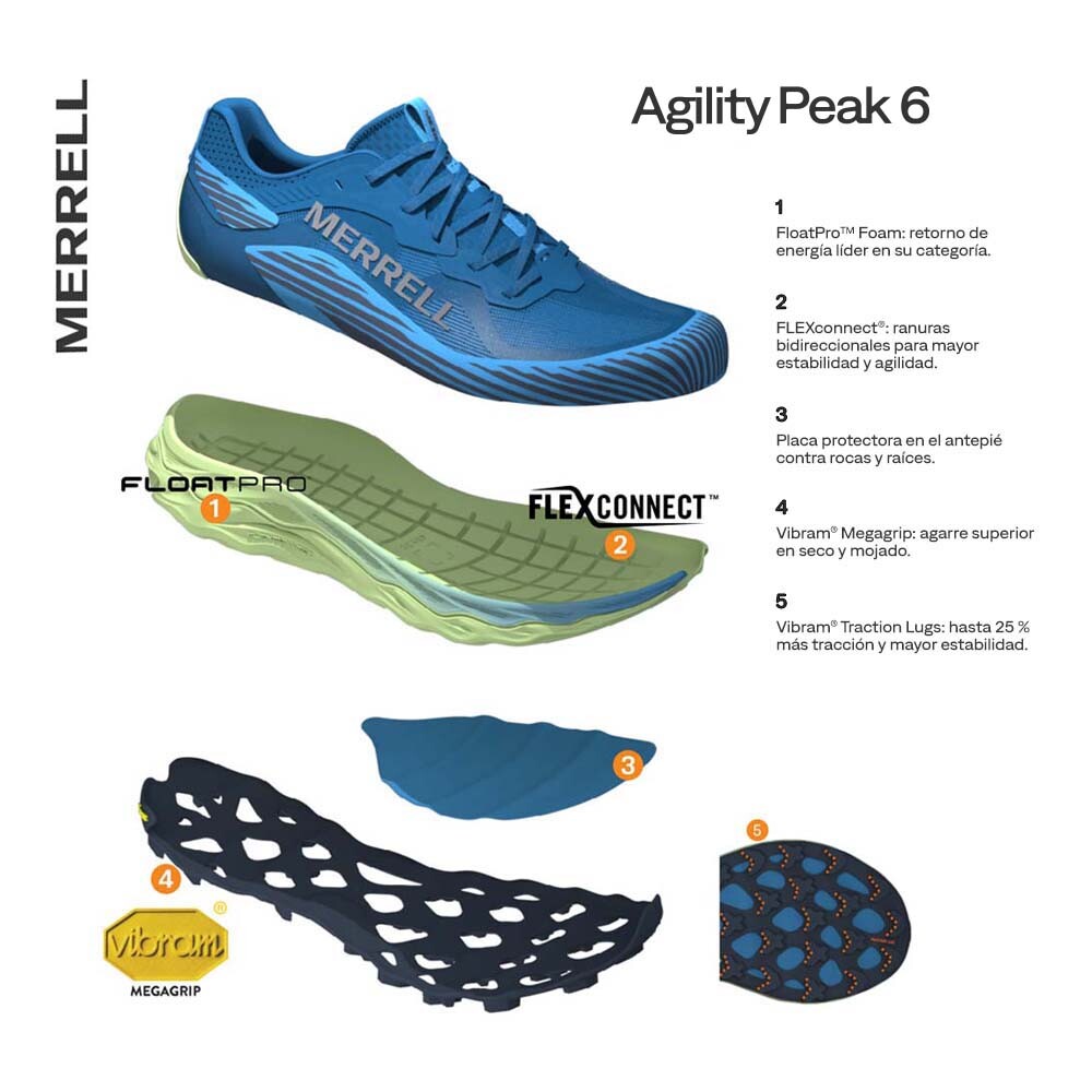 Zapatillas Trail Running Agility Peak 6 W Mujer White