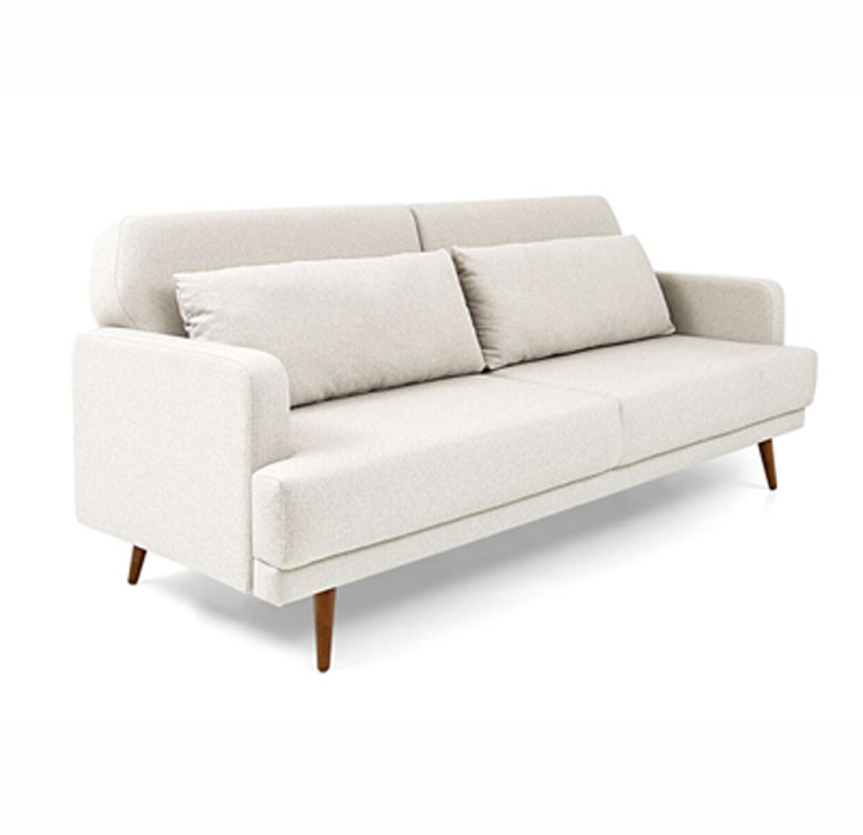 SOFA CAMA NORDICO TELA CLARA - ALMOHADONES BEIGE 