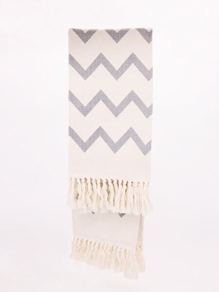 ALFOMBRA ALGODÓN ZIGZAG GRIS (V)
