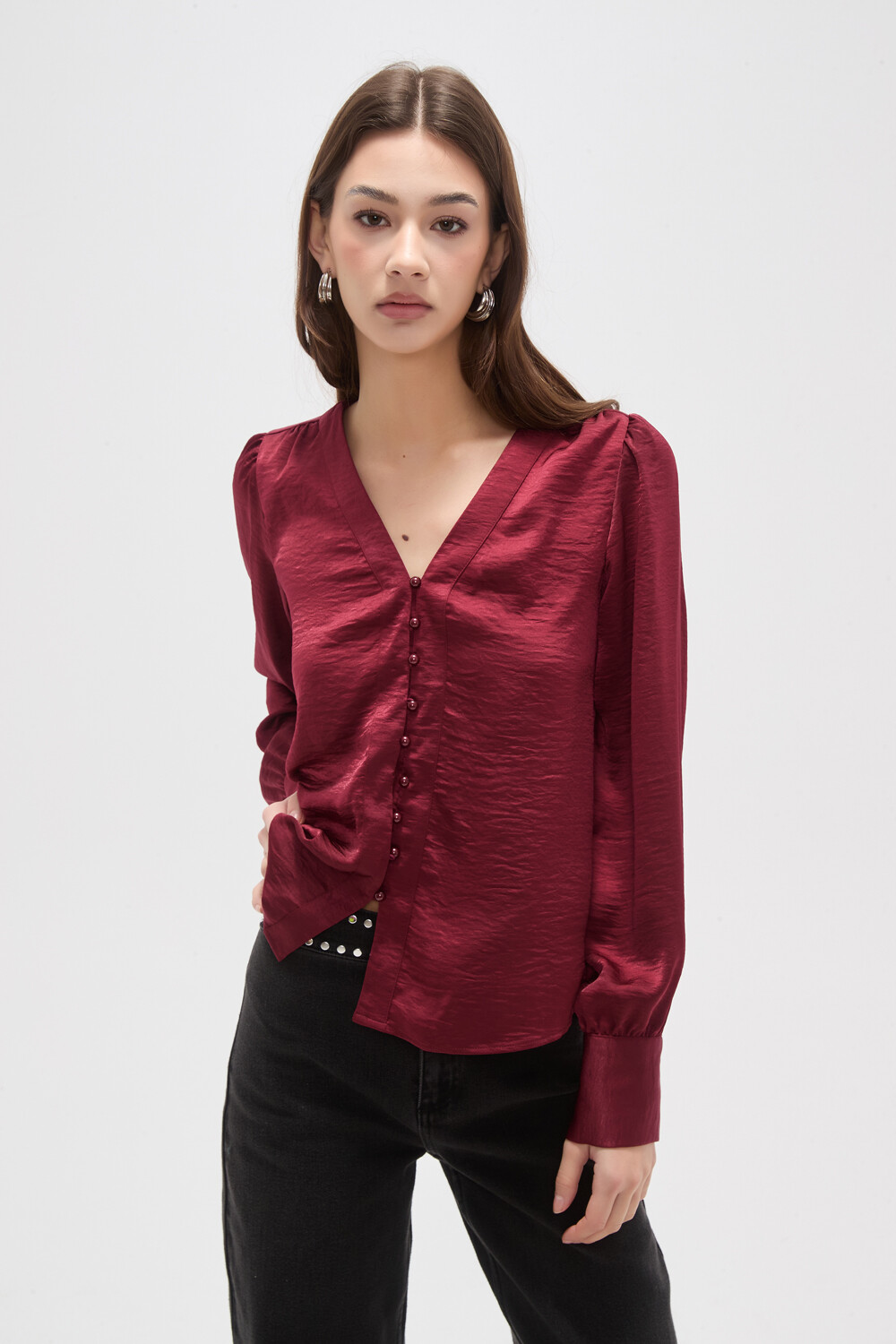 Camisa Senia Bordeaux