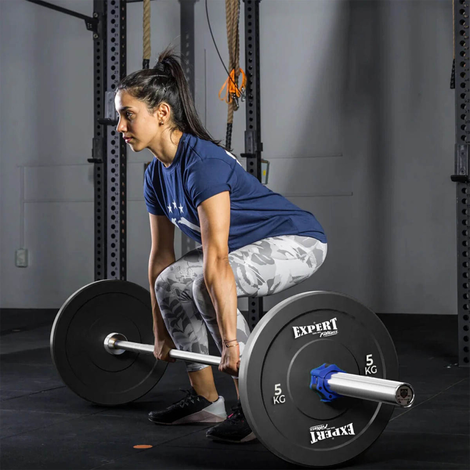 Espalda Pesas Con Barra Larga Rutina Barra Para Dorsales