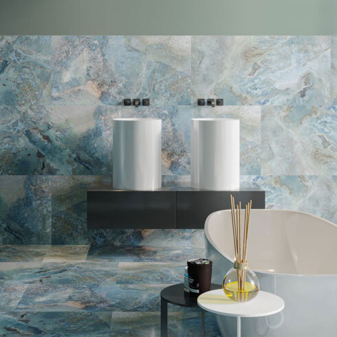 Porcelanato Azul Semi Lappato De 60X120X1Cm GAMAS DE AZUL