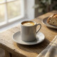 Set x4 Taza de café c/plato 90ml BLANCO