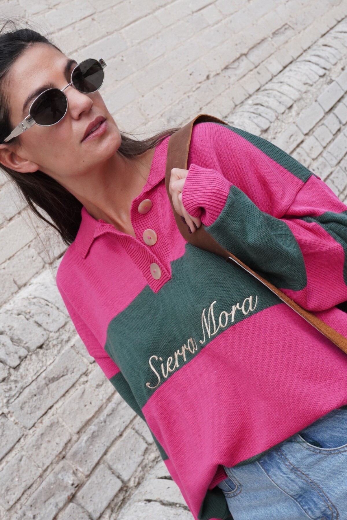 Heritage Sweater Fucsia / Verde