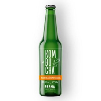 Kombucha citrus, cúrcuma y jengibre Prana 330ml Kombucha Prana Citrus 330ml
