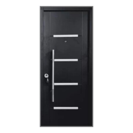 PUERTA SEMI BLINDADA CON BARRAL NEGRA 40 KG - DERECHA PUERTA SEMI BLINDADA CON BARRAL NEGRA 40 KG - DERECHA