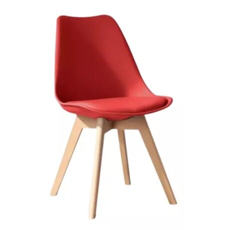 SILLA EAMES TAPIZADA ROJA SILLA EAMES TAPIZADA ROJA