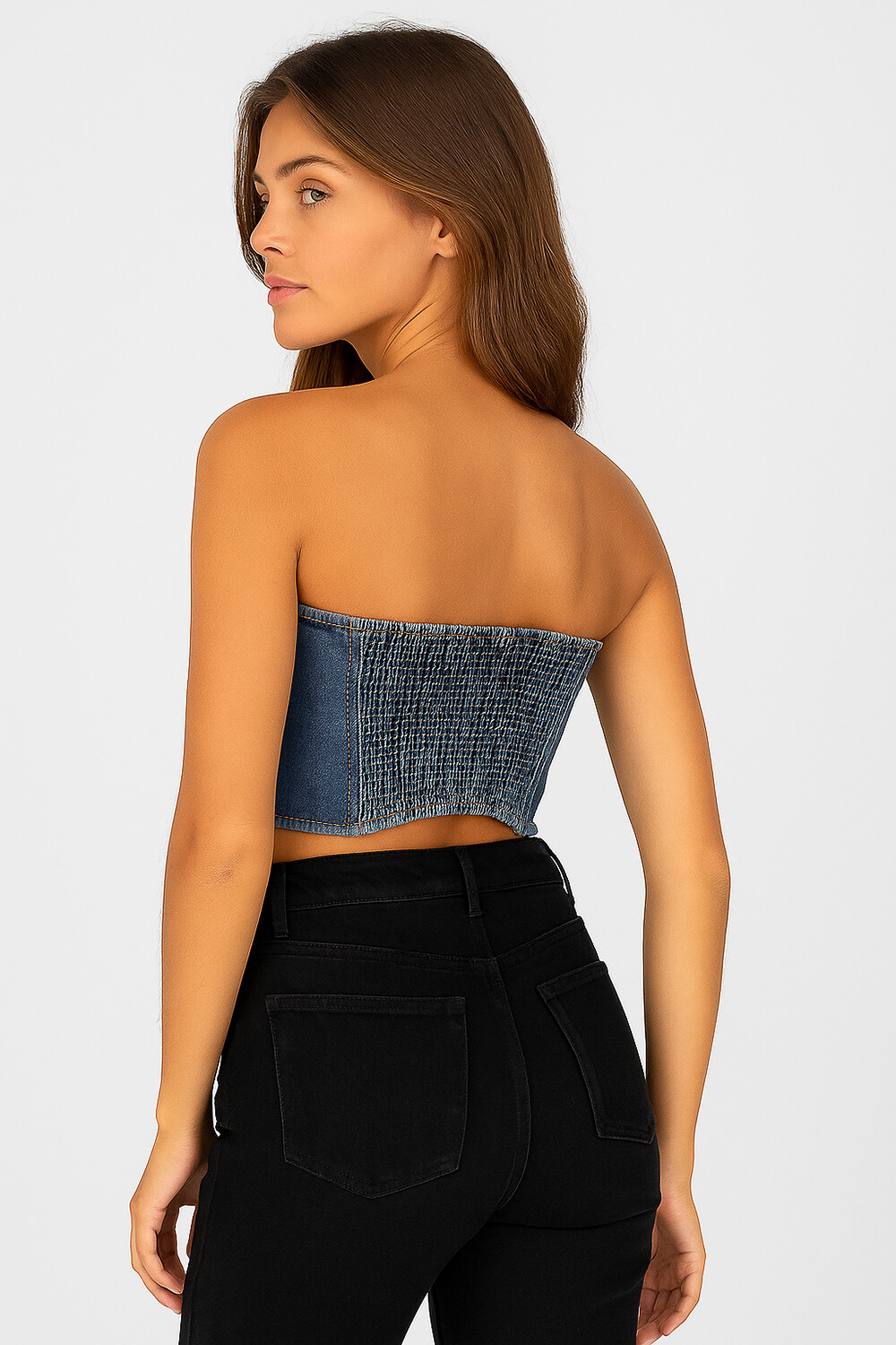 Tops Rinsel Azul Grisaceo