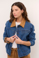 CHAQUETA JEAN CUELLO CAMEL
