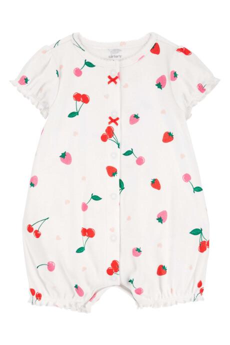 Monito bombachudo de algodón diseño cerezas Sin color