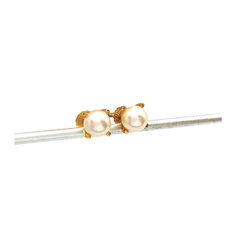 Caravanas Perlas- Oro bajo - Perla española- CA8241 conperla