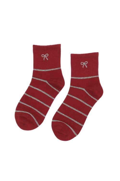 Meidas Rayadas Rojo