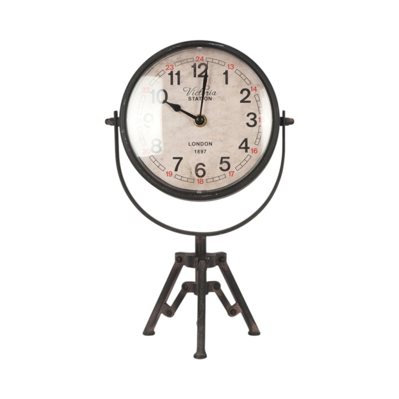 RELOJ DE MESA ANIQUE C/BASE TRIPODE RELOJ DE MESA ANIQUE C/BASE TRIPODE