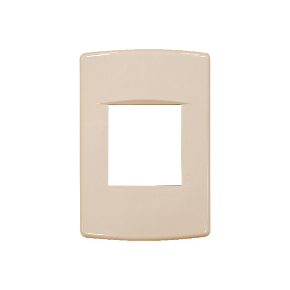 Plaqueta 1 mód. doble soporte+bastidor marfil Sica SK3402