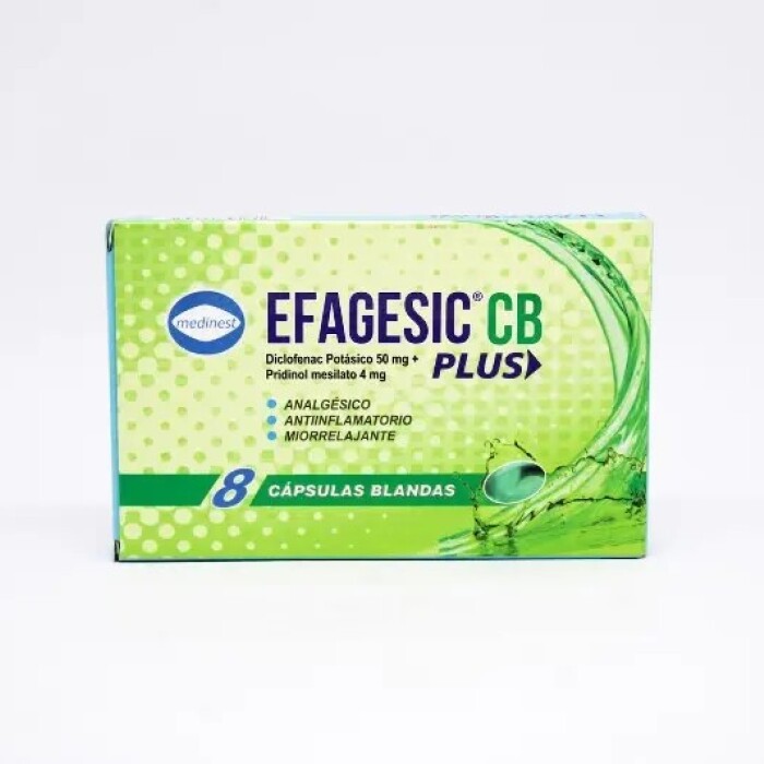 EFAGESIC CB PLUS CJ X 8 CAPS. única