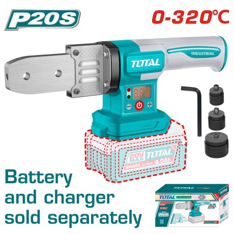Termofusora a bateria 20v 320° 20-32mm sin bateria sin cargador total TWTLI2018 Termofusora a bateria 20v 320° 20-32mm sin bateria sin cargador total TWTLI2018