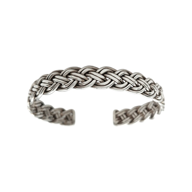 Brazalete trenzado-Plata 925-Sin Piedra-BR3033 sinpiedra