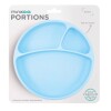 Plato con divisiones ventosa MinikOiOi celeste