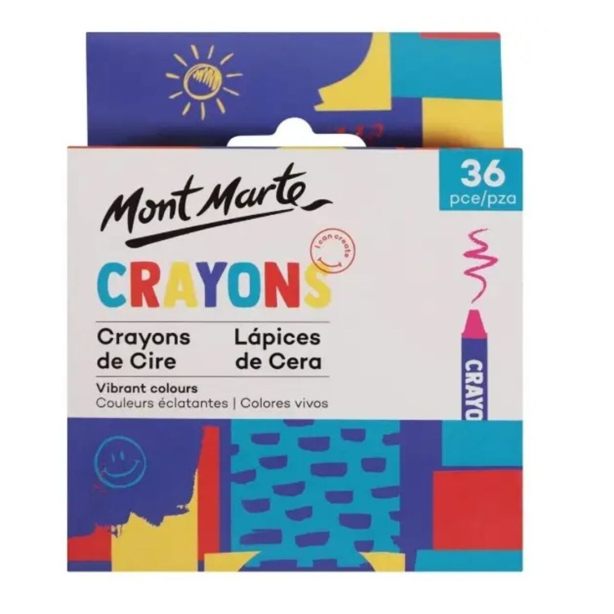 Set de 36 crayolas lapices de sera- Mont Marte - Set De 36 Crayolas Lapices De Sera- Mont Marte 