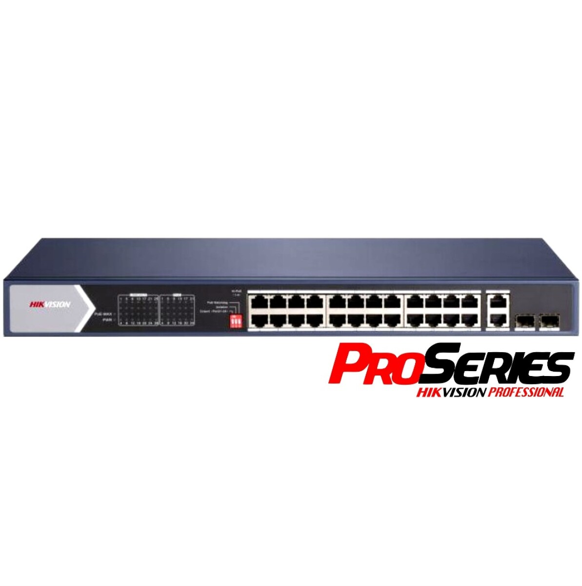 Switch Poe Hikvision Pro 24 Puertos Gigabit 370W 