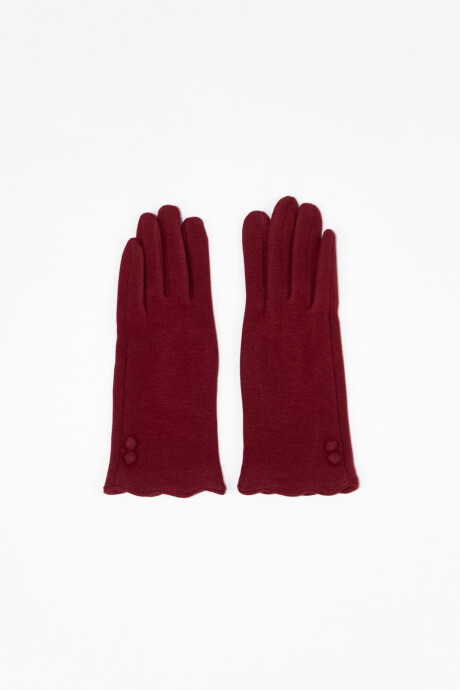 Guantes Gloves Rojo Oscuro